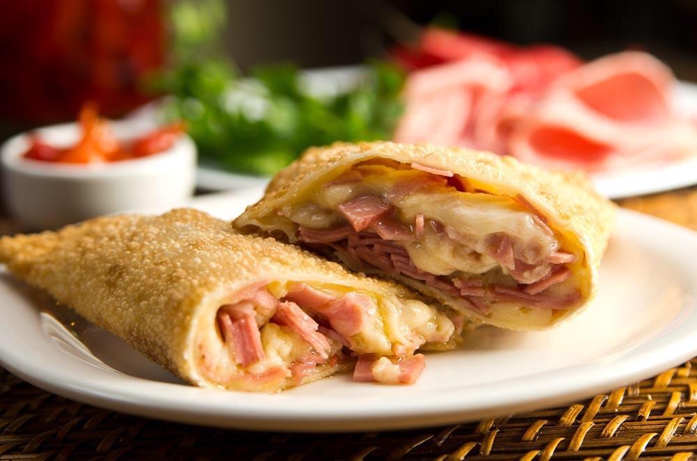 Pastel de presunto e queijo
